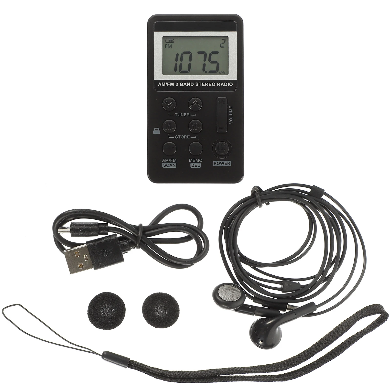 

Mini Portable Radio Am Fm Radio Black Dsp Signal Processing High Sensitivity Low Energy Consumption ABS Shell 31