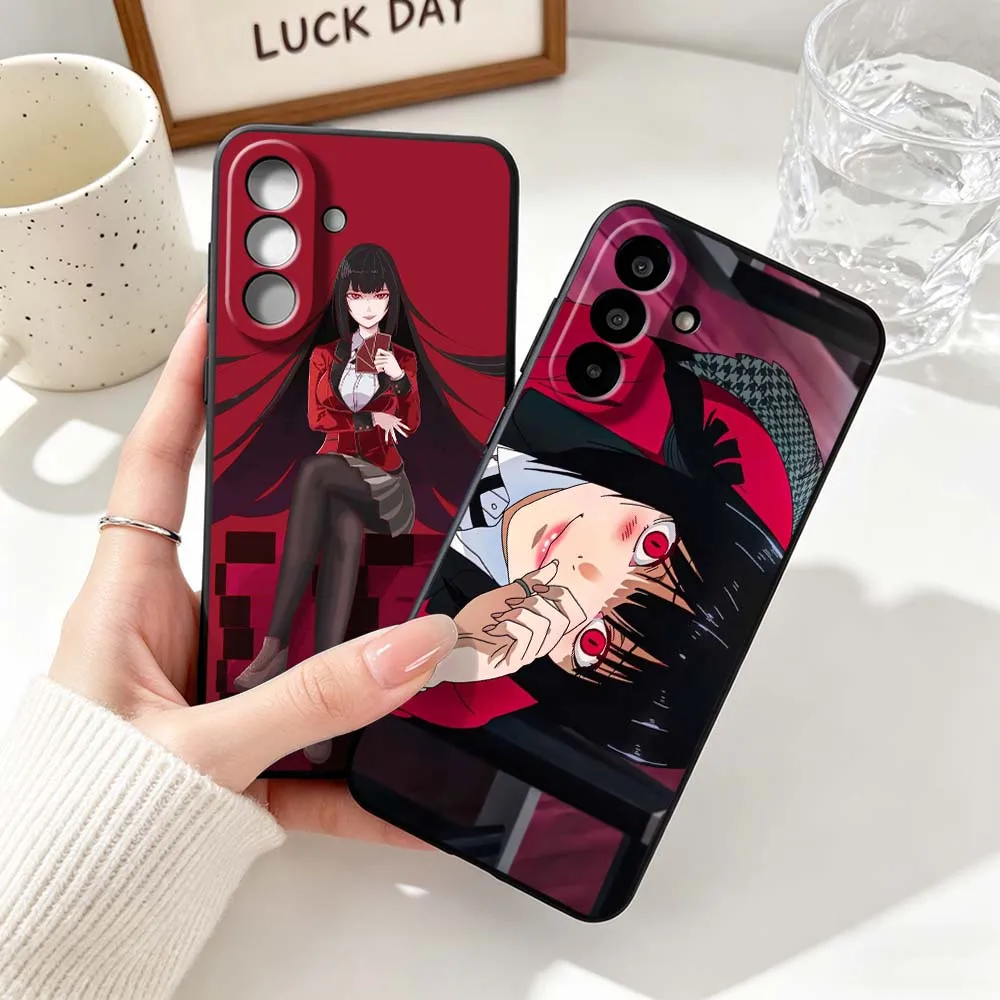 Anime Kakegurui Girl Comics Phone Case For Samsung Note 20 10 A73 A72 A71 A56 A55 A54 A53 A52 A51 A42 A41 A36 A35 A34 Black