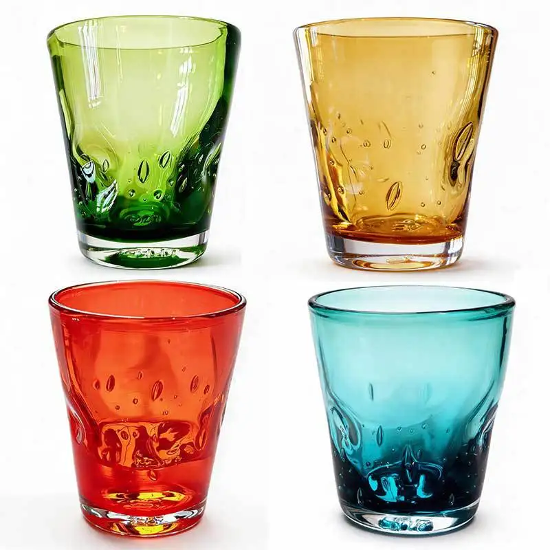 Colorful Glass Ball Stem Handle Gobelt Glass Heat Resistant Borosilicate Glass, Wine Cocktail Glass, Coffee Dessert Glass
