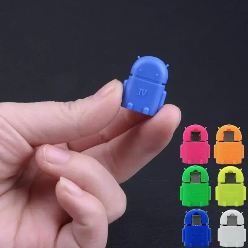 Android OTG Robot Conversion Head Usb Tablet Mobile Phone U Disk Connection V8 Card Reader Portable Cable USB Adapter
