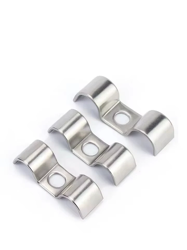 304 Stainless Steel Sinlge P Type M-Type Double Side Lathedog Conduit Tube Hose Pipe Fixed Mounting Bracket Saddle Clip Clamp