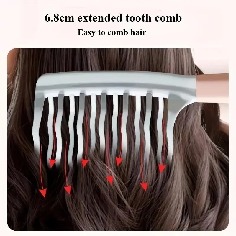 Dual Wide-Tooth Hair Combs Perfect for Dyed Permed Long Voluminous Hair Anti-Static Home Salon Hair Grooming Tool