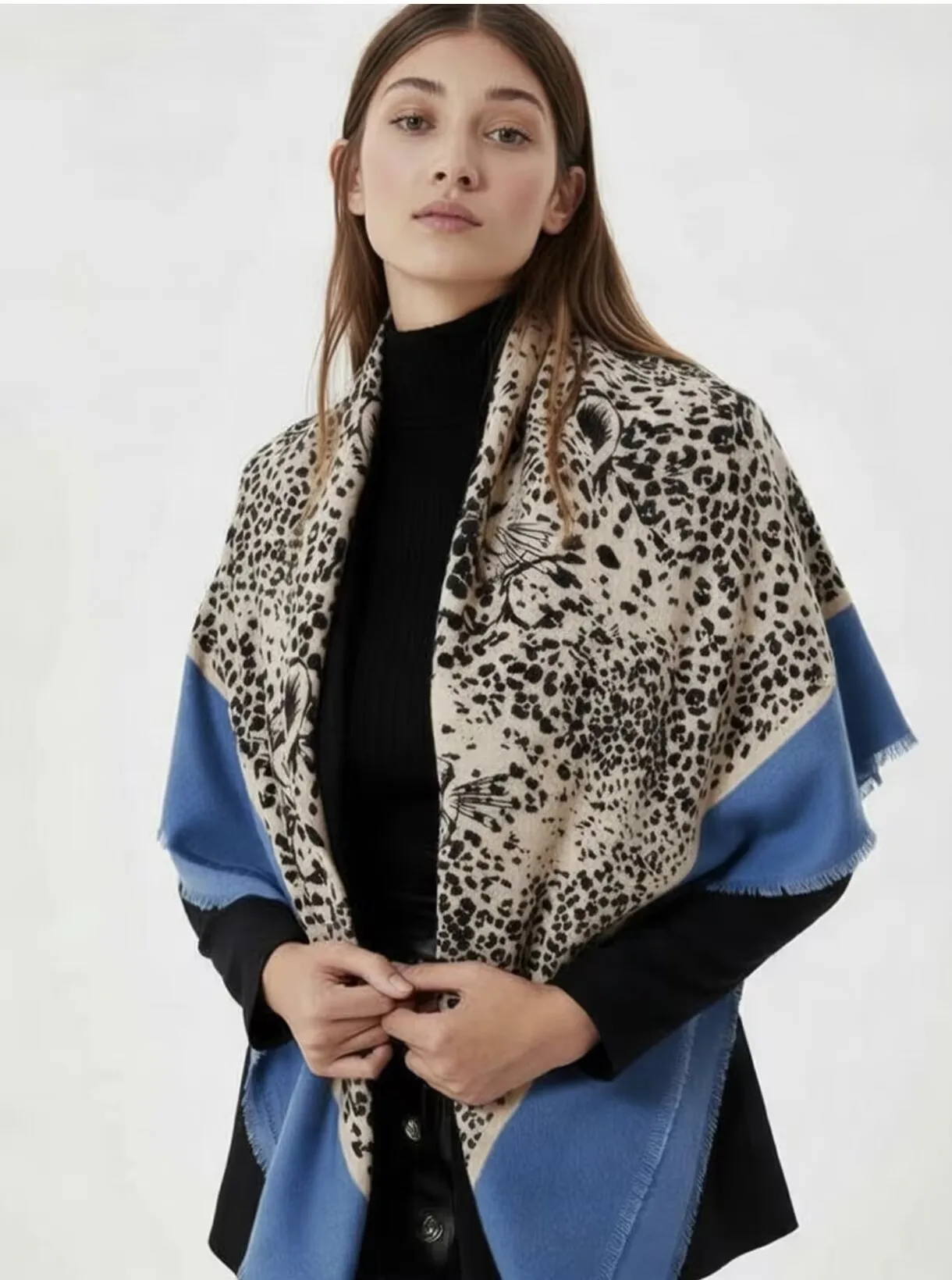 

Итальянский оригинальный одиночный, универсальный, легкий, роскошный, с принтом и модный длинный шарф-шаль для внешней торговли