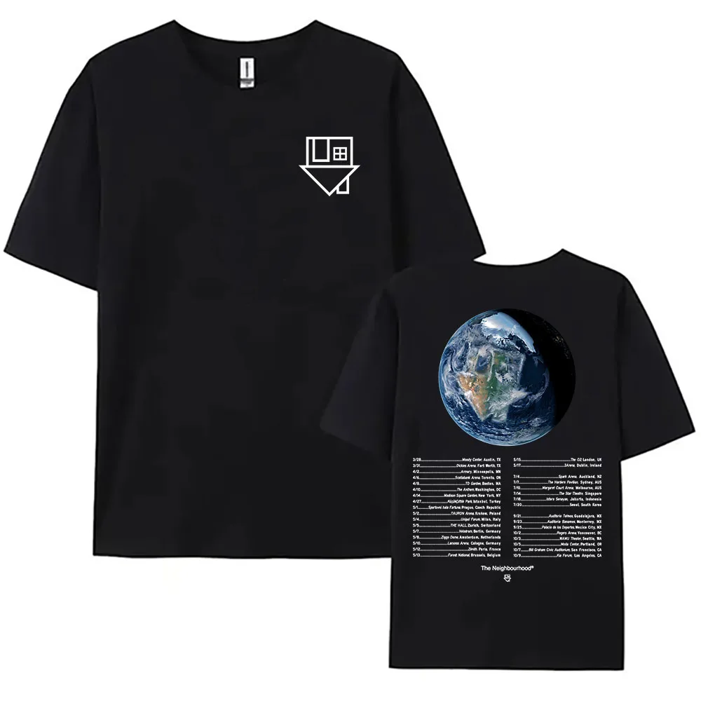 The Neighbourhood NBHD WOURLD TOUR 2026 T-shirt Short Sleeve Cotton Loose Tshirts Women Men Clothing O-neck Casual Print T Shirt