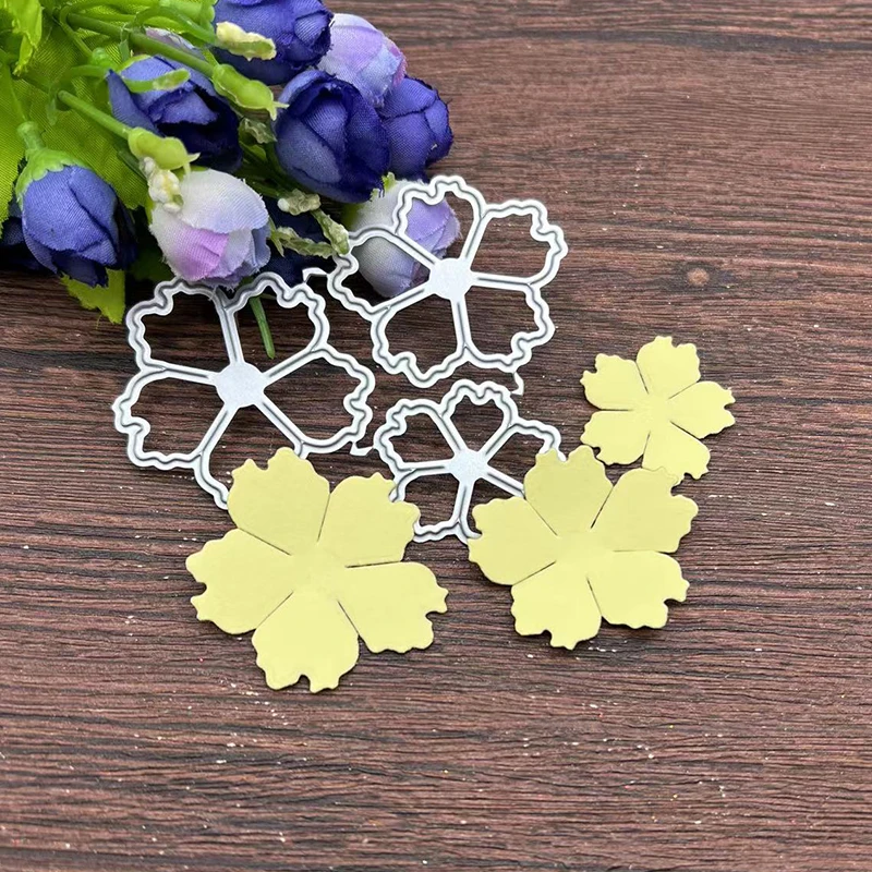 3pcs flower Frames Metal Cutting Dies Stencils For DIY Scrapbooking Decorative Embossing Handcraft Template