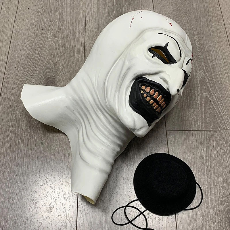 Hot Movie Terrifier 2 Clown Cosplay Mask uomo donna Halloween Party Carnival Roleplay Terrifier Clown Joker Full Face Mask Latex