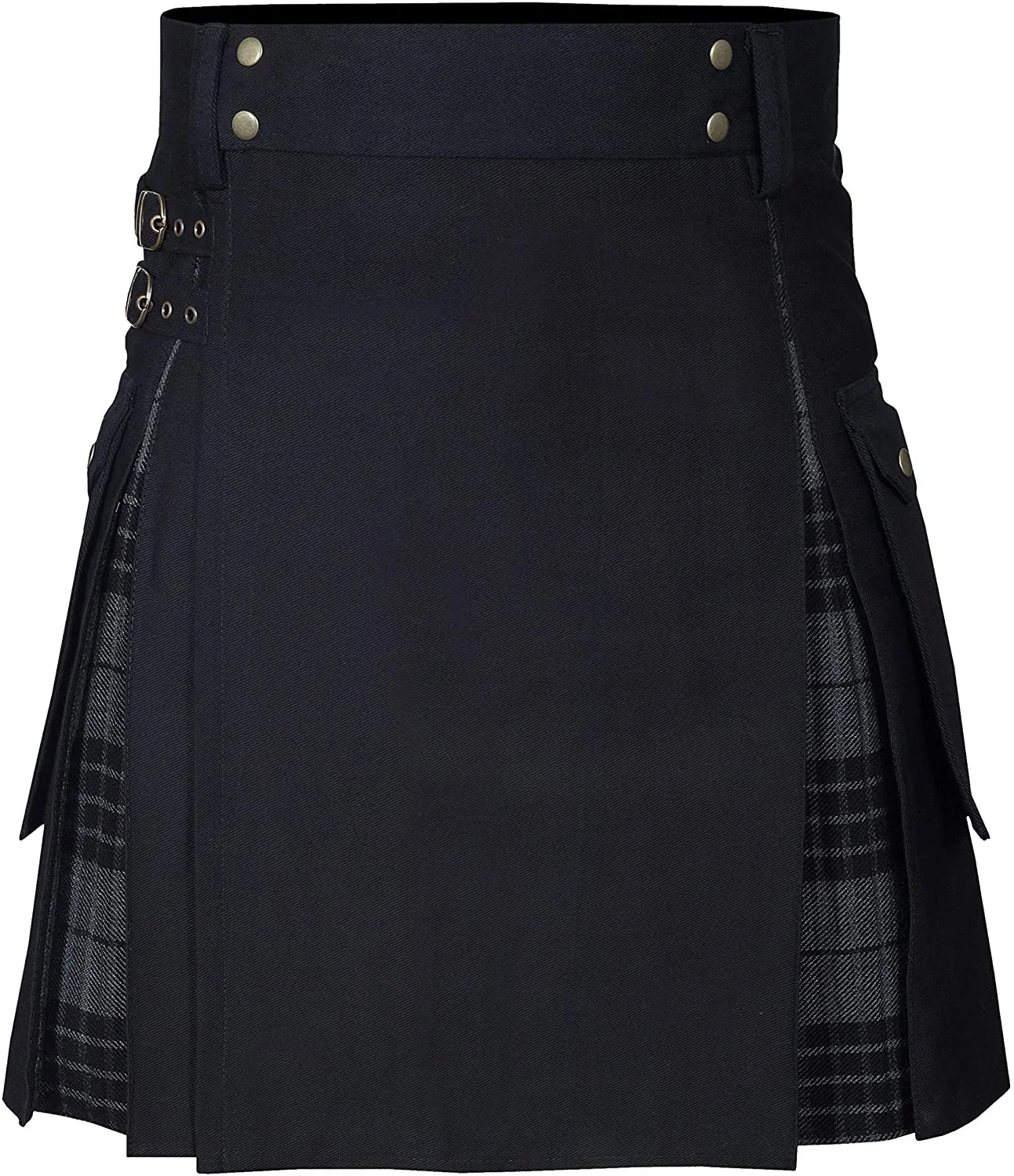 التنورات للرجال، نقبة المرافق، نقبة هجينة من الجينز القطني، نقبة رجالي تقليدية مطوية على شكل صندوق حديث