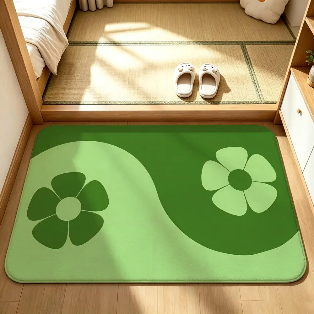 Pattern-Tai Chi LayoutS Floor Mat Bedroom Carpet, Bathroom Foot Mat, Doormat, Non-Slip Absorbent Multi-Use