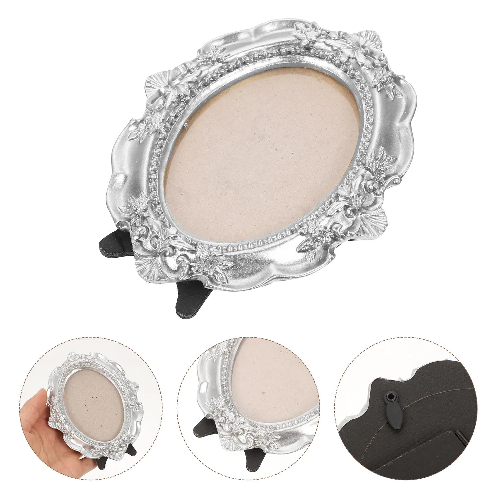 

Small Photo Frame Resin Made Retro Style Desk Decor for Bedroom Living Room Kitchen Display Vintage Look Picture Frame Accessory