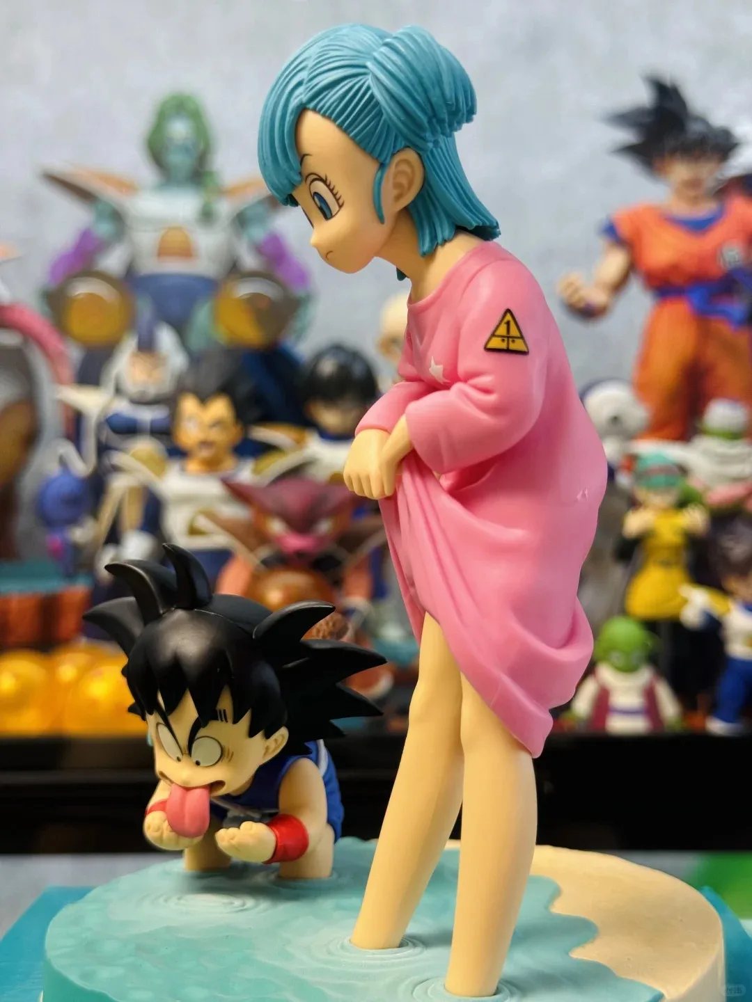 Dragon Ball Z Anime Figure, Gk Goku, Bulma, Butter, Cute Son Goku, PVC, Action Figures, Statue, Collection Toys, Christm, 16cm