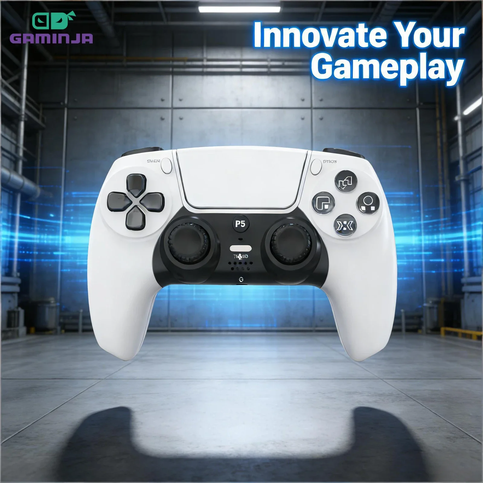 gaminja-bt-gamepad-transparent-crystal-buttons-six-axis-gyroscope-ergonomic-design-compatible-for-ps5-pc-wireless-controller