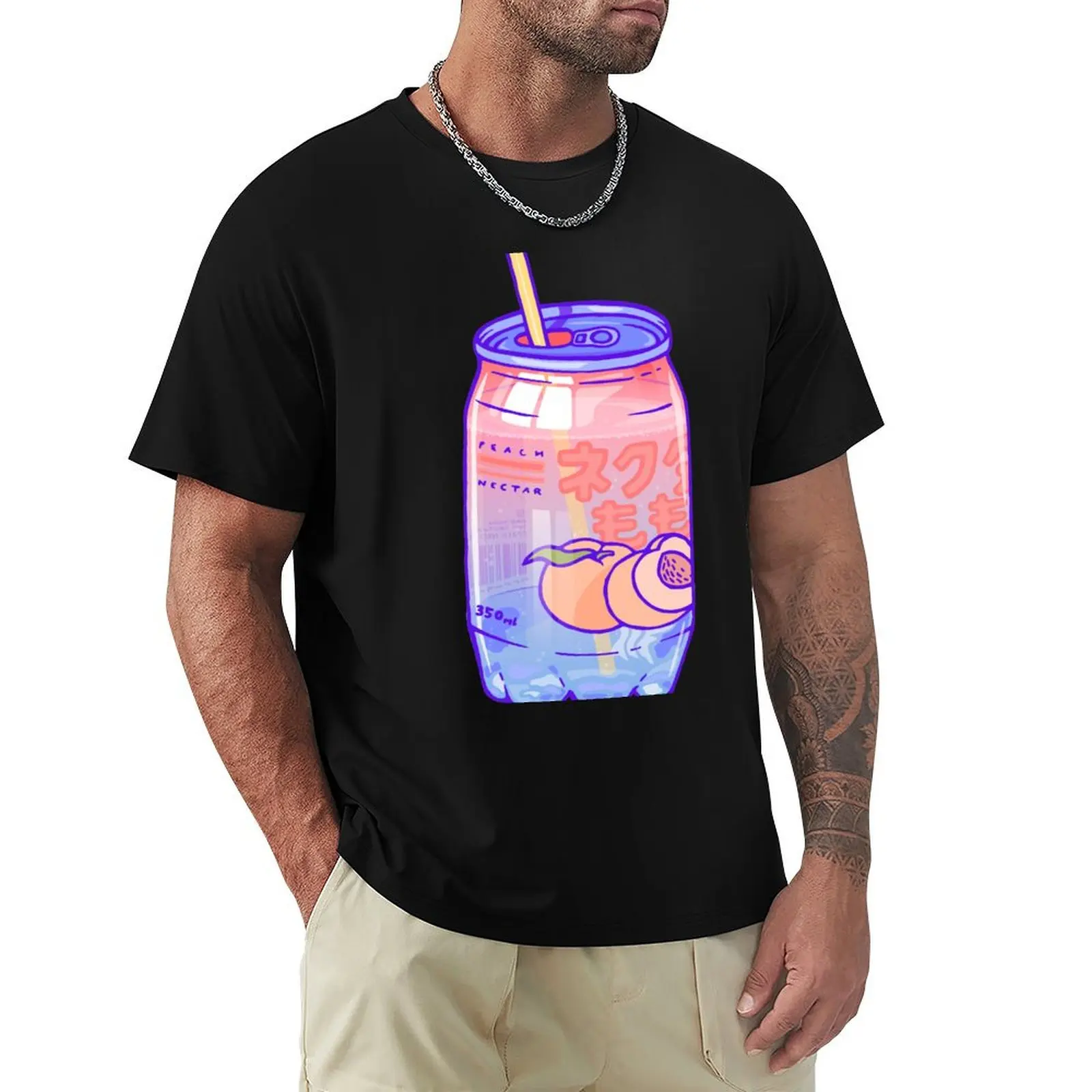 Peach Bubbles T-Shirt Simple Casual Short Sleeve Tee