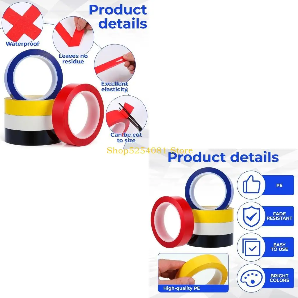 AXYC Simple Remove Gymnasium Floor Tape for Quick Installation and Clean Take Off
