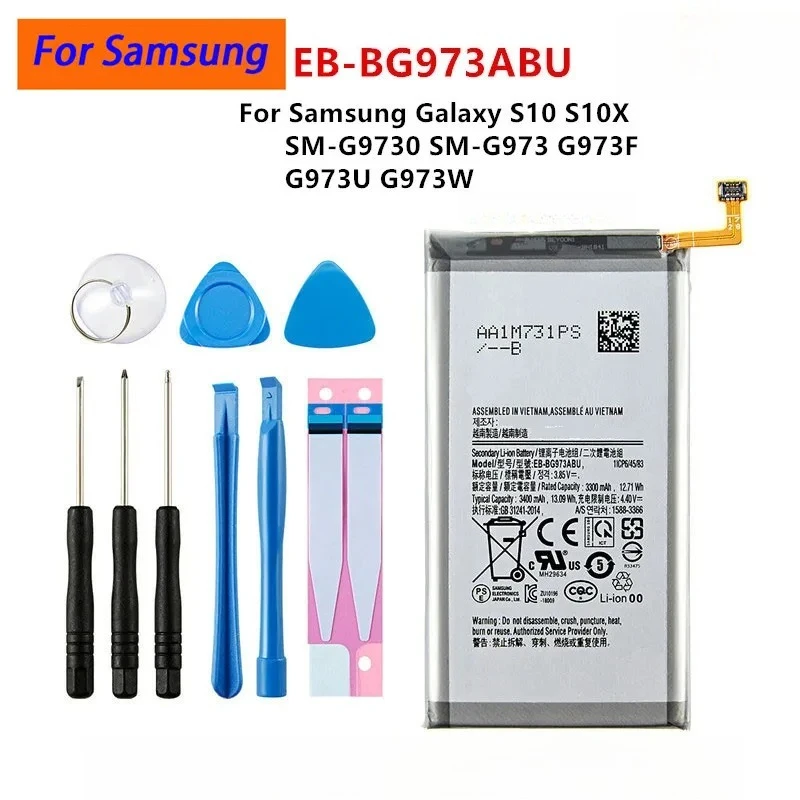 Brand New EB-BG973ABU 3300mAh Mobile Phone Battery for Samsung Galaxy S10 S10X SM-G9730 SM-G973 G973F G973U G973W Mobile Phone