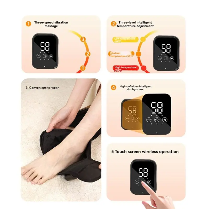 【أساسيات 】الرسغ المعصم التفاف دعم هدفين التدفئة الكهربائية حزام تدليك الكاحل 2 قطعة القدم الكاحل الحرس الفرقة الساخن ضغط Mas