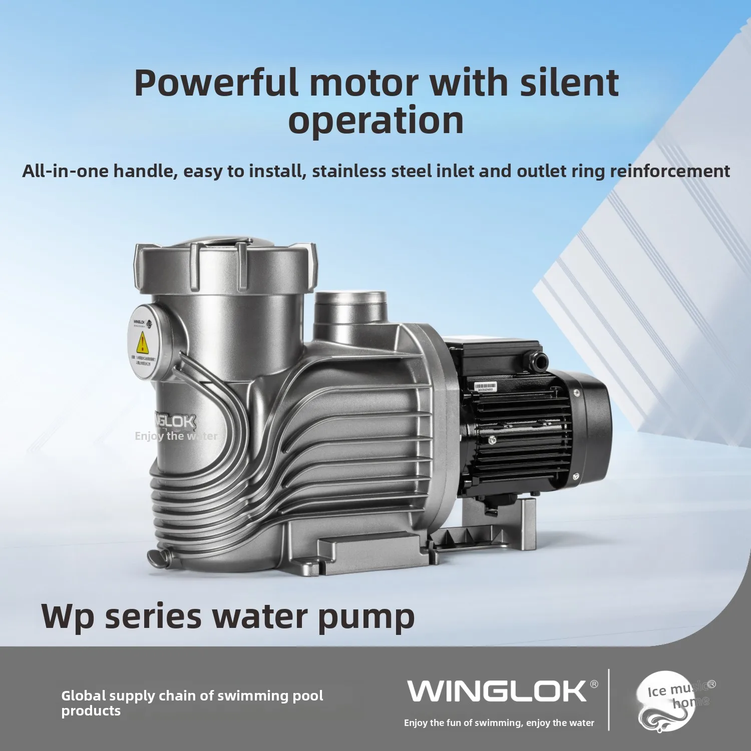 Pool Circulation Pump 0.25KW AC 220V High Pressure & Efficiency Quiet Operation Corrosion Resistant for Hotel Outdoor Pools