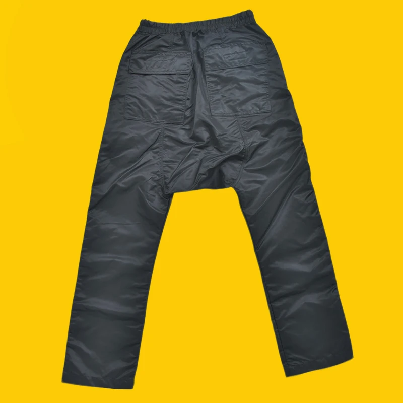 RO Wind High Street Nylon Harlan Straight Leg Shiny Men's Dark Trendy Casual Long Pants Youth Autumn Loose Fit  Color