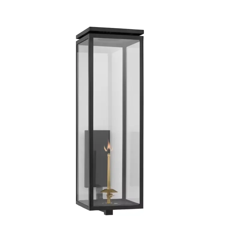Handmade Antique Copper Wall Lantern with Clear Glass Vintage Outdoor Sconce for Garden Courtyard Exterior Wall Lighting view 3
