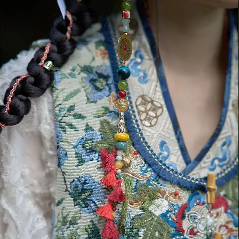 Vest Cross-collar A Horse-faced Skirt and Hanfu New Chinese-style Fashion Personalized Women's Clothing for Commuting Featuring