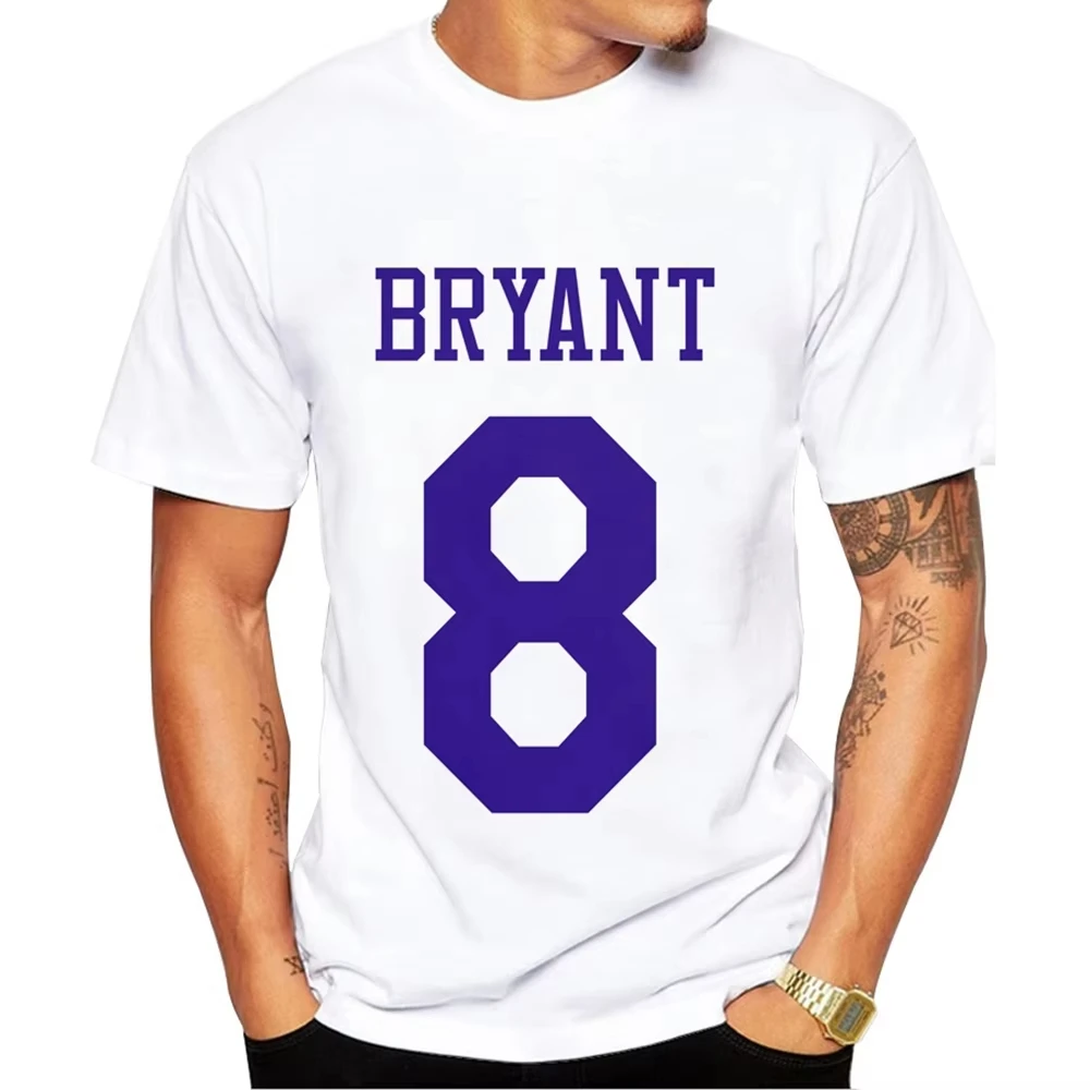 Commemorating Kobe Bryant  Printed  Cotton Tops Basketball Star No. 23 Men's T-Shirt Summer Sports T Shirt Men Women Clothing