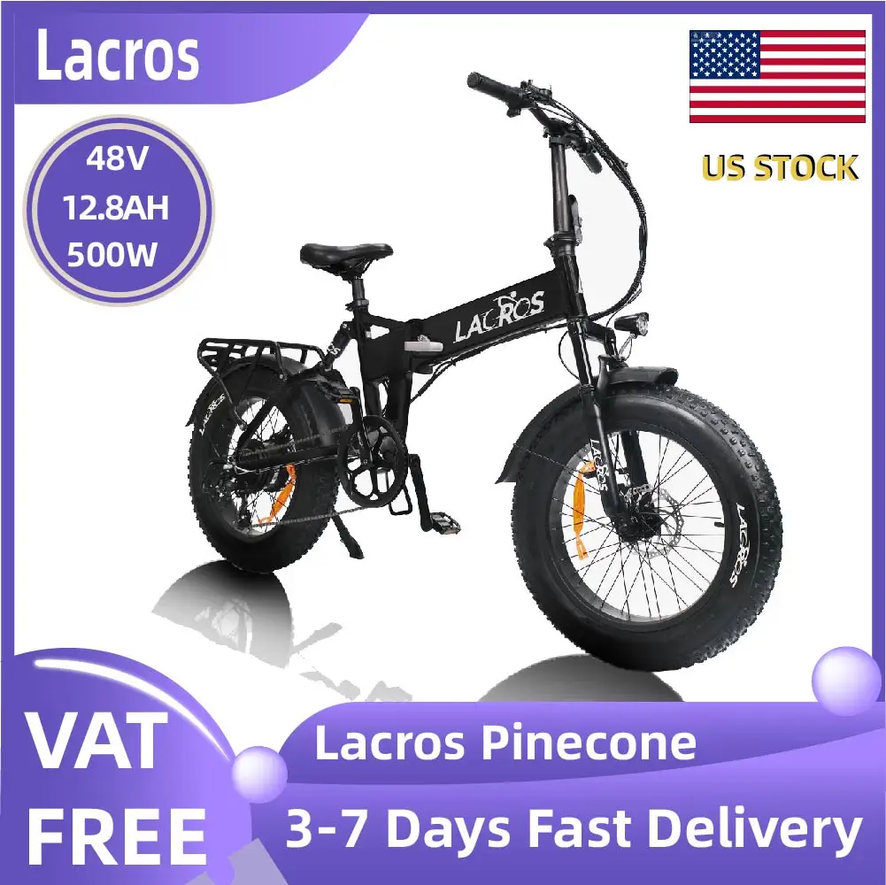 

Lacros Pinecone adult E-bike，48V12.8AH ebike，500W city ebike，20 Fat Tire E-Mountain bike