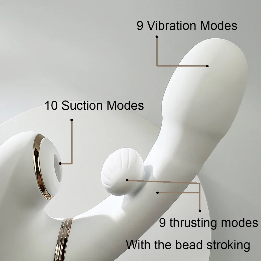 Luna Clitoral Vibrator for Women - Suction Thrusting G-Spot Dildo Adult Sex Toy with Vibration Storking Penetration for Girls - view 2
