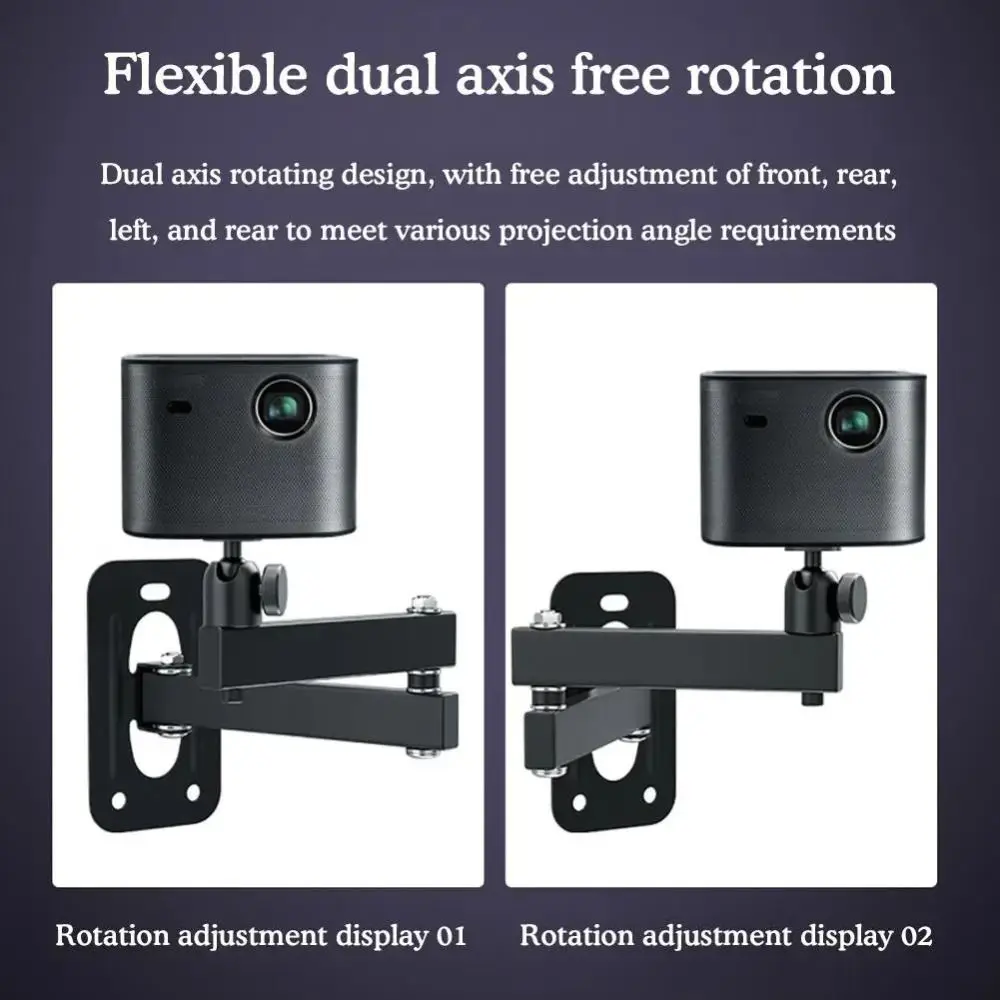Multi-angle Adjustable Projector Stand 360 Degrees Rotation Sturdy Wall Mounted Bracket Universal for XGIMI/JMGO/Xiaomi