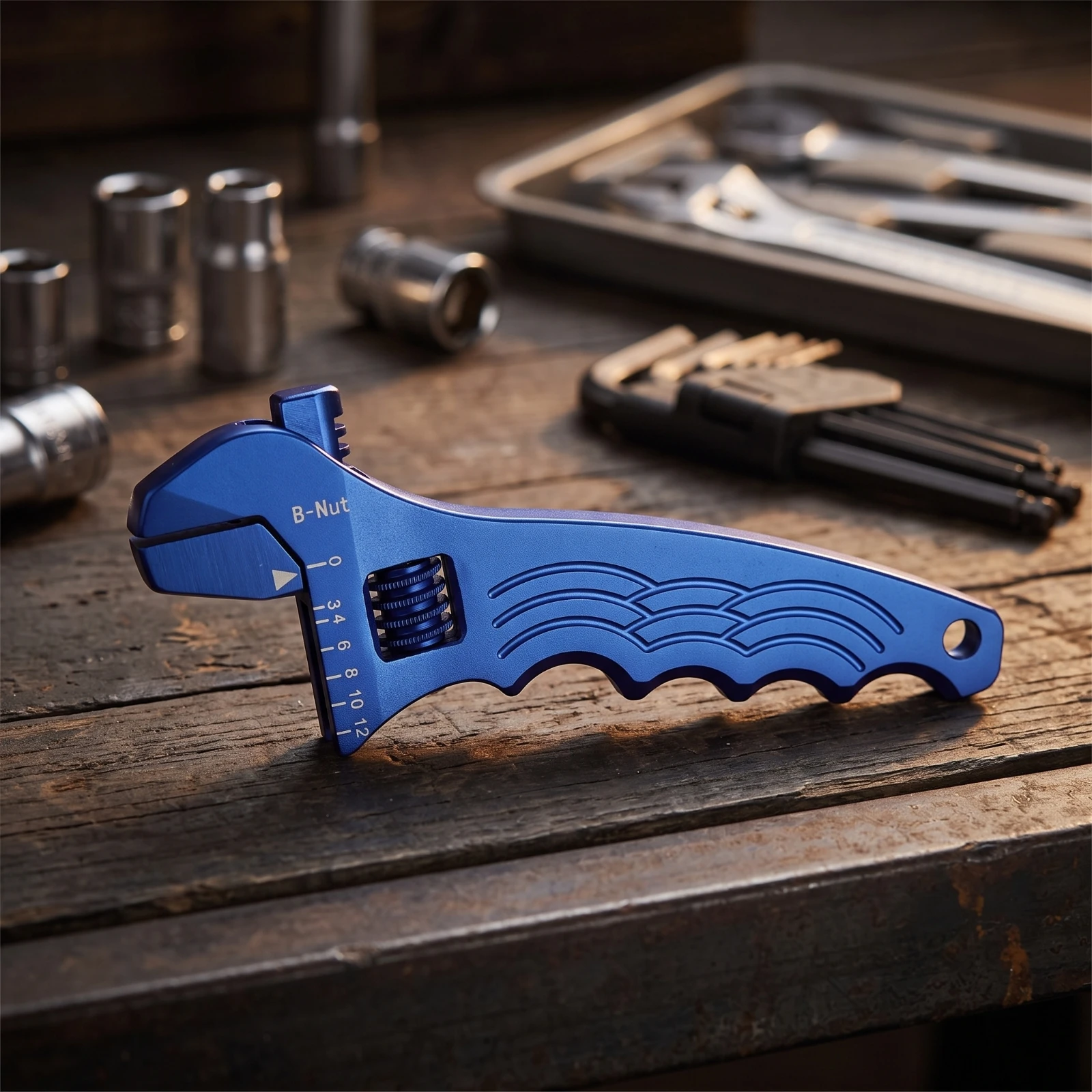 AN Wrench Compact Adjustable Wrench Spanner Low-Profile Tool Long-Lasting for Car Enthusiasts, Engine Bay, Garage