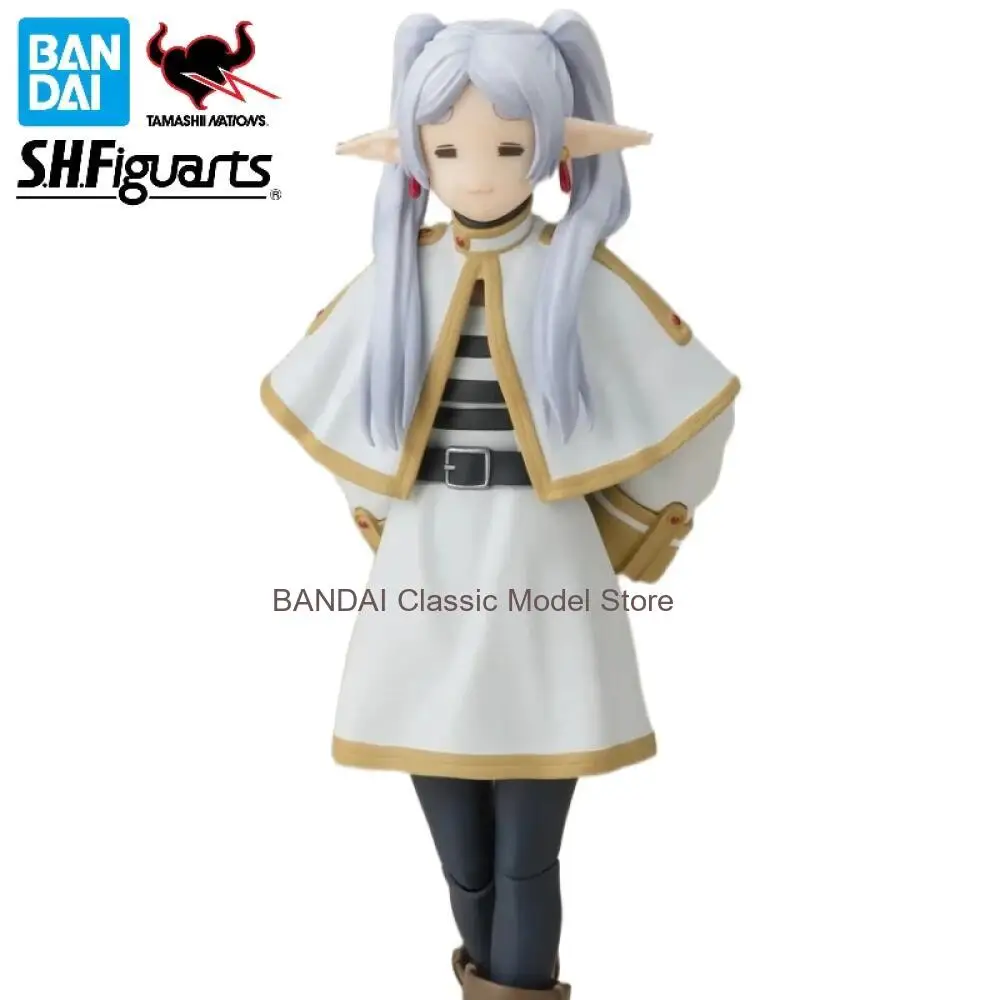 In Stock Official BANDAI SHF Frieren 140mm with Magic Staff & 3 Faces Elf Mage Gift for Anime Collectors