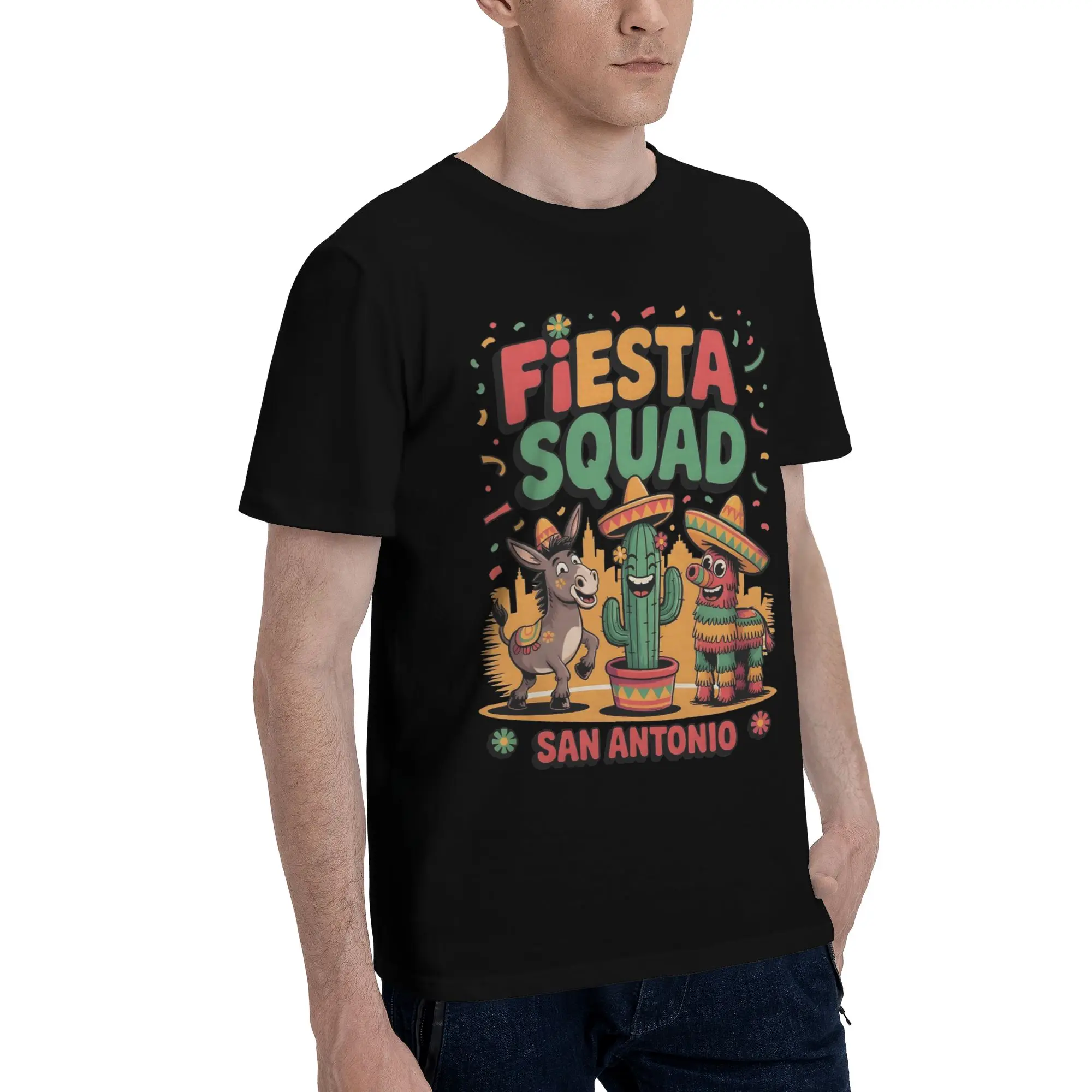 Men Women Graphic Fiesta Squad Cinco De Mayo T Shirt Tee 100% Cotton  T-shirts Clothes