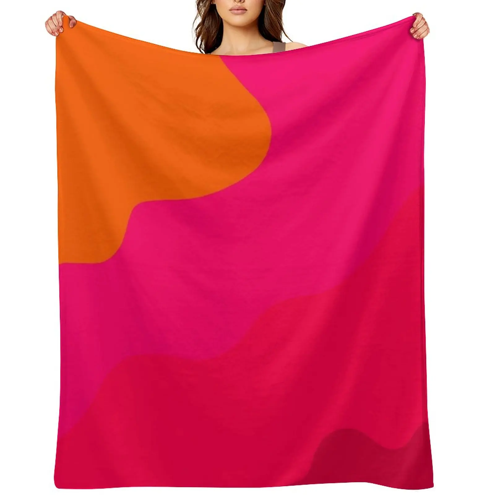 

Hot Pink to Orange Throw Blanket Cute Decorative Throw For Decorative Sofa heavy to sleep Blankets