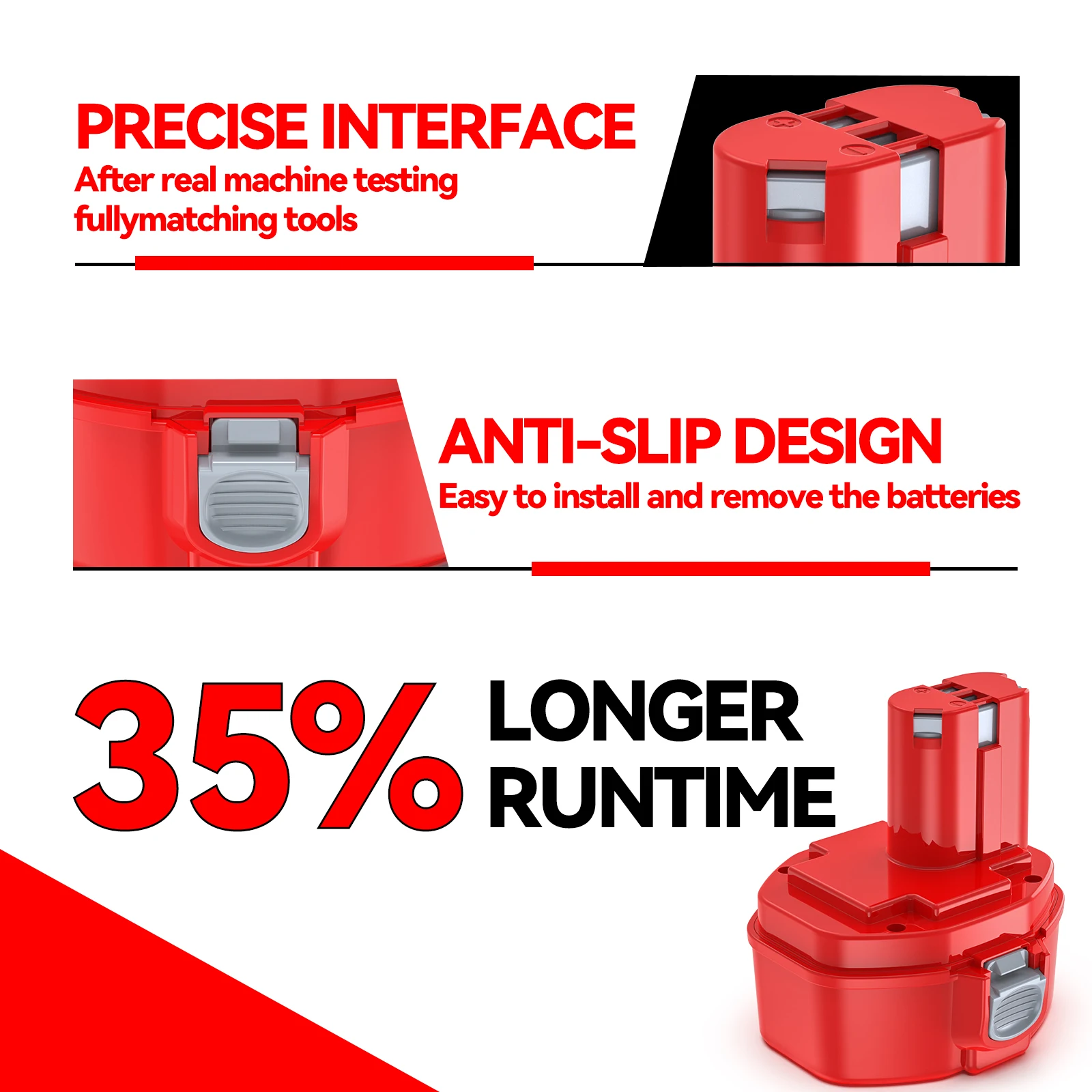 14.4 فولت 5000 مللي أمبير لبطارية ماكيتا PA14 PA14 1422 1433 1420 192600 -1 6281D 6280D 6337D بطارية قابلة للشحن لأداة الطاقة ﻿