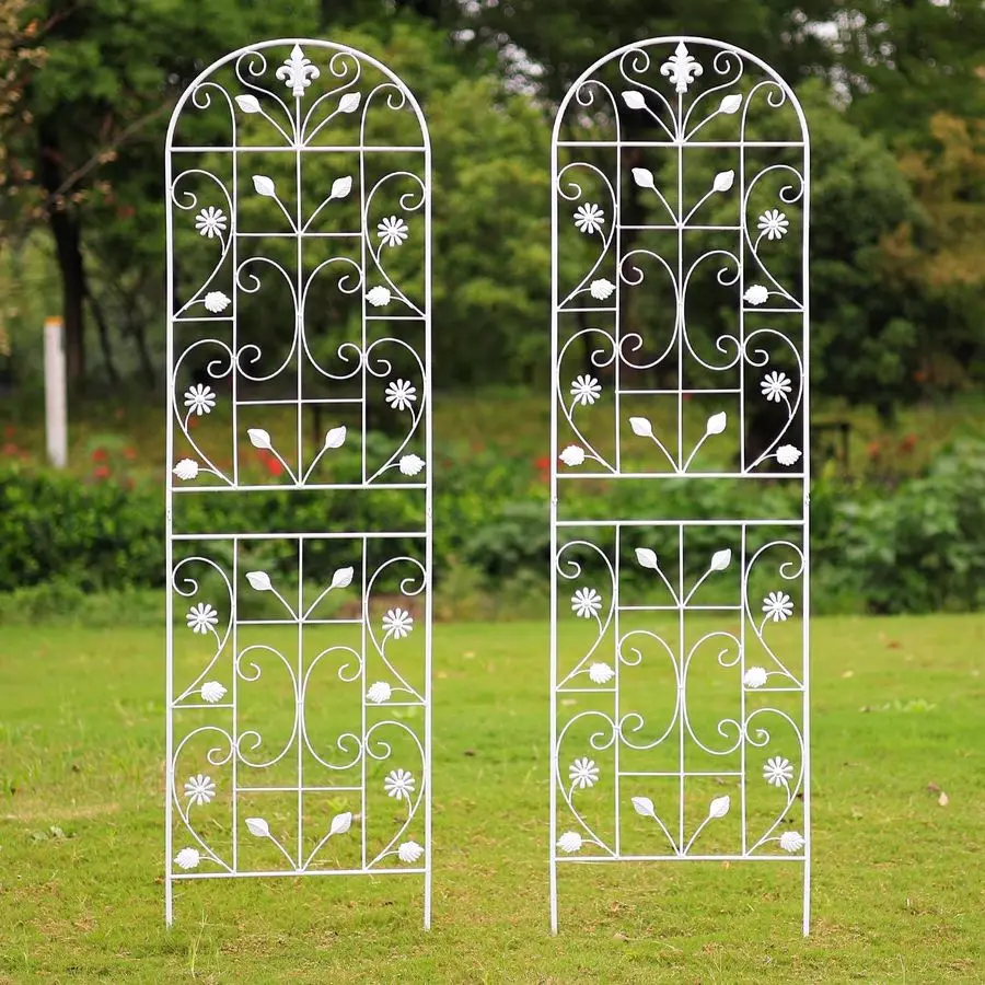 

for Climbing Plants Outdoor, 2 Pack 70.8x19.6inch, Generic Metal Garden Trellis, Rustproof, Easy Assembly,White