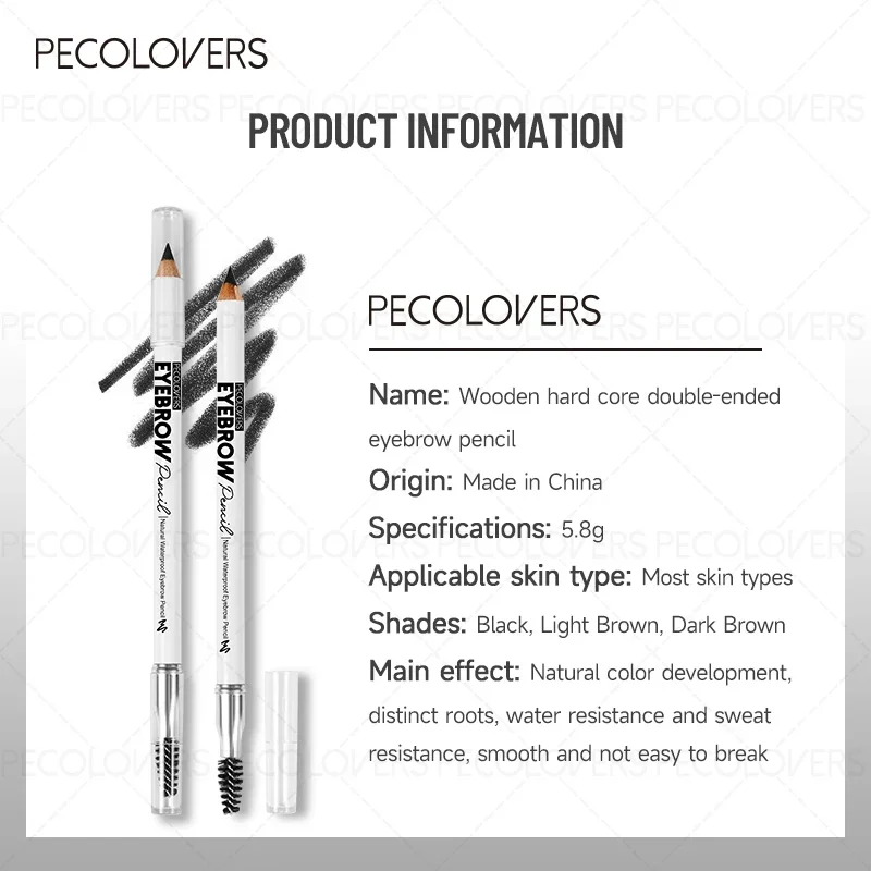 1PC Waterproof Eyebrow Pencil for A Long-lasting, Smooth Finish for Natural, Wild Brows, An Essential Everyday Makeup Tool