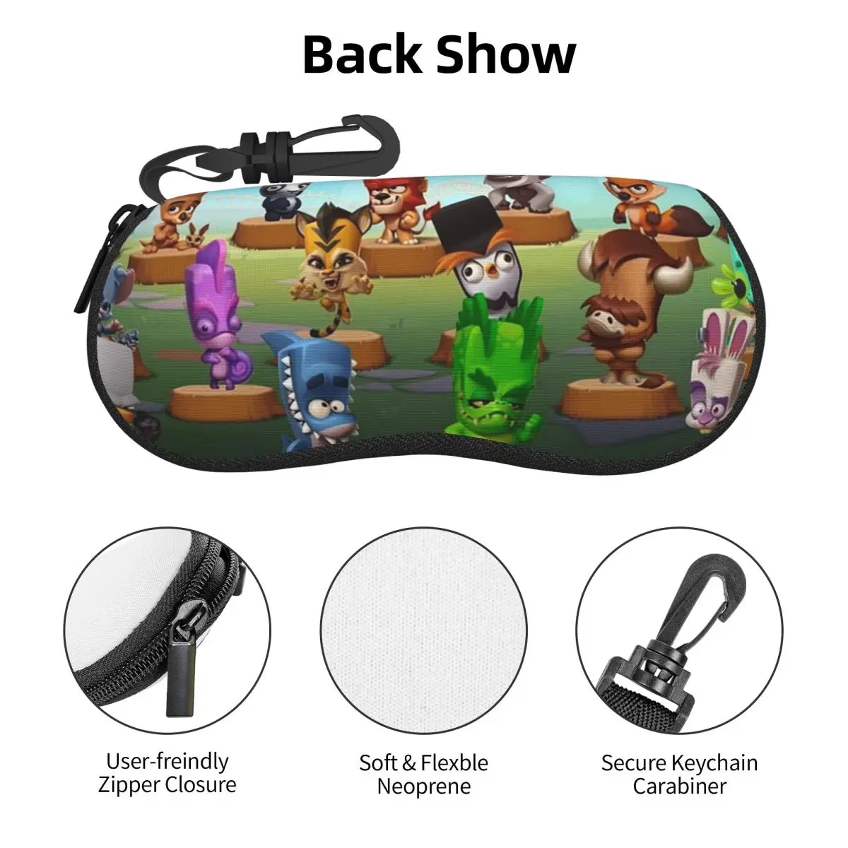 حافظة نظارات Zooba Battle Arena Shell صندوق نظارات شمسية محمول للنساء والرجال حقيبة نظارات ناعمة