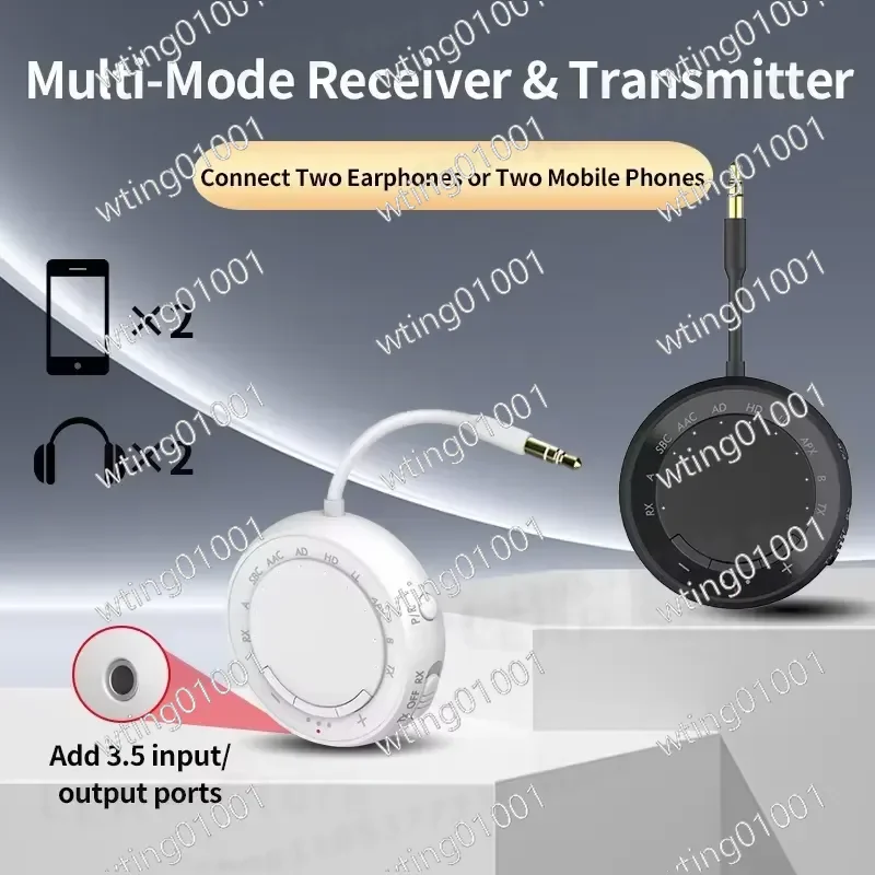 for Qualcomm QCC Wireless Audio Dongle with aptX Adaptive HD Low Latency 5.2 Tech Dual Mode TX RX for Car Stereo Headphones
