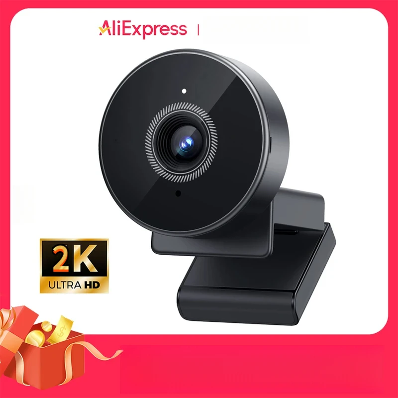 4K UHD Webcam, 1080P 60FPS Smooth Video, Built‑in Noise‑Reduction Microphone, Mini USB Web Camera for PC Desktop Laptop, for Vid