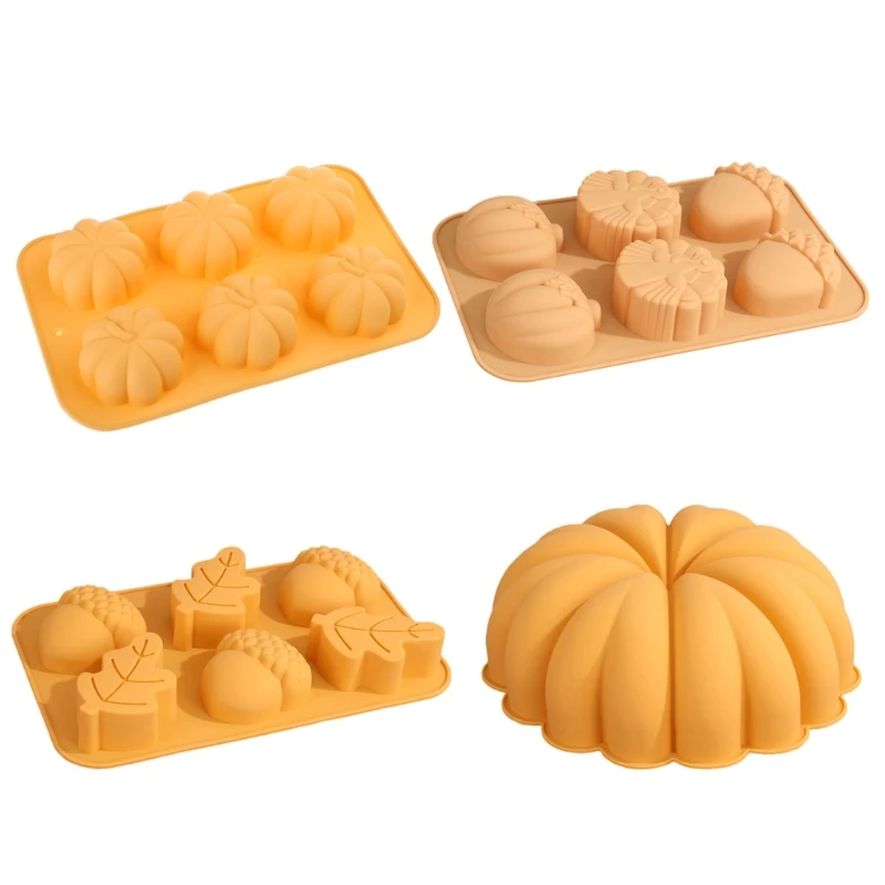 Harvest Festival Silicone Pumpkin Cake Mold Non Pumpkin Chocolate Mold Halloween Themed Fondant Molds DIY Craft