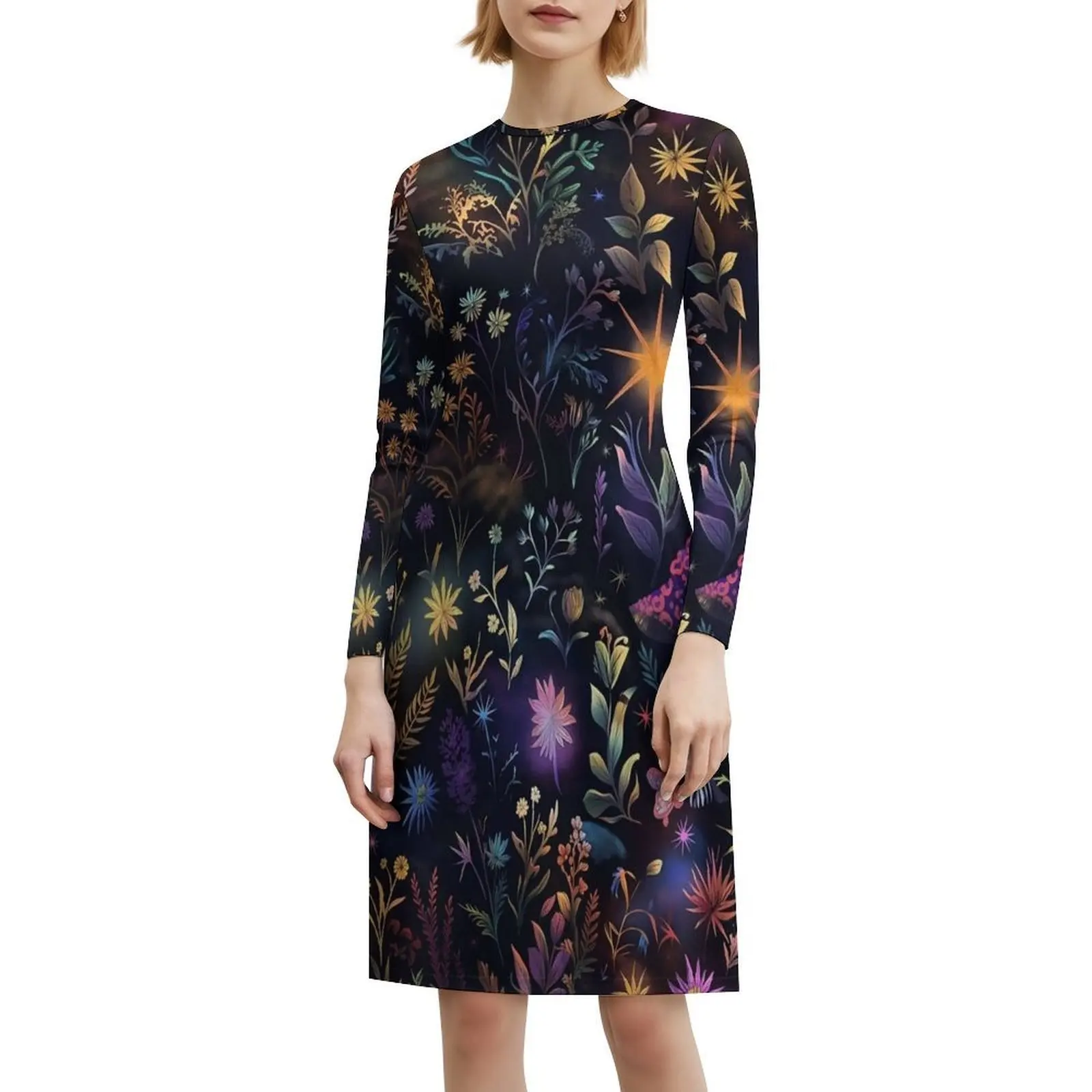 فستان Witchy بدون خياطة على الطراز الكوري للنساء فستان كاجوال أنيق للحفلات أو الارتداء اليومي قمر الساحرة السحرية #6