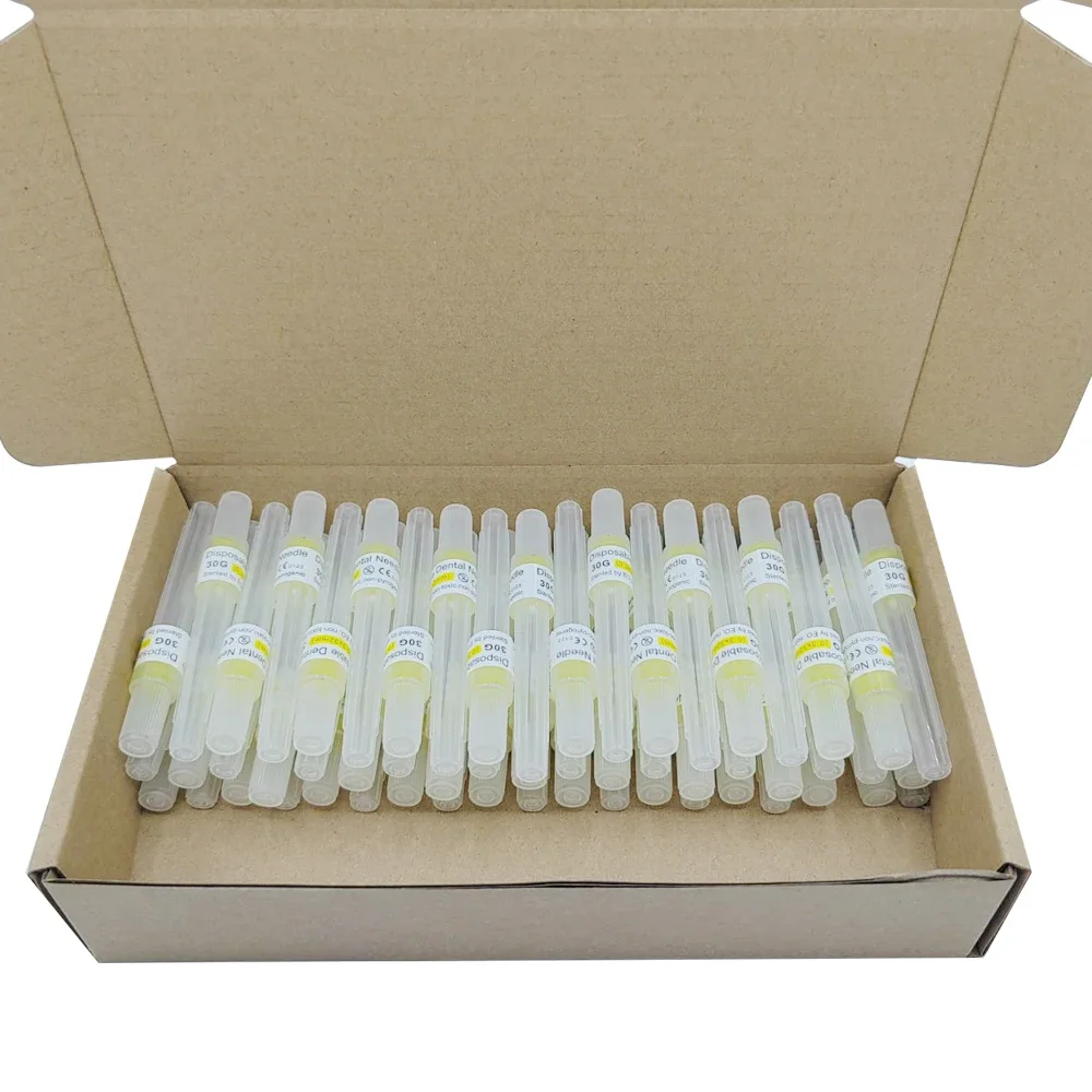 50pcs Dental consumables Disposable Dental Needles in Perforated 30G(0.3x16/21/32mm)/27G(0.4x12/25/35mm)