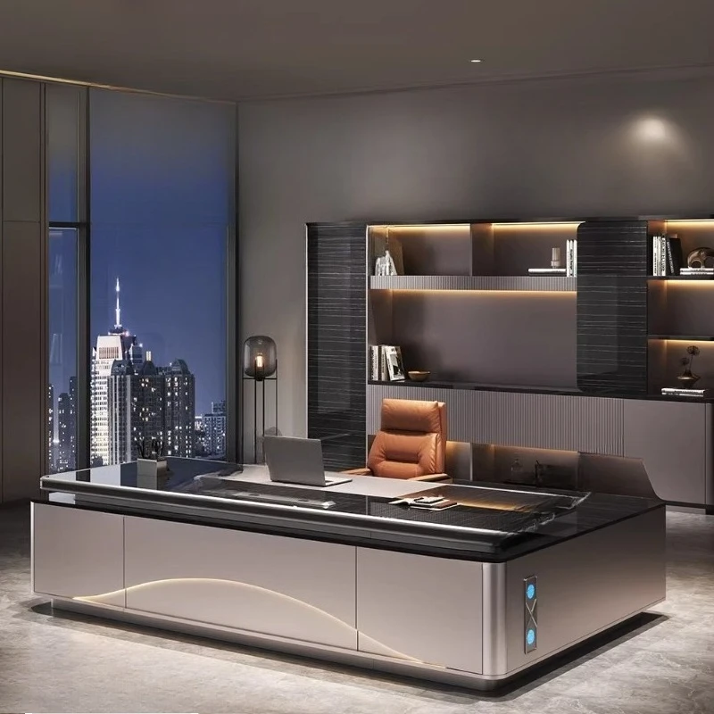 Multifunctional European Office Desk Design Modern Computer Minimalist Office Desk Modern Nordic Meuble Bureau Home Furniture