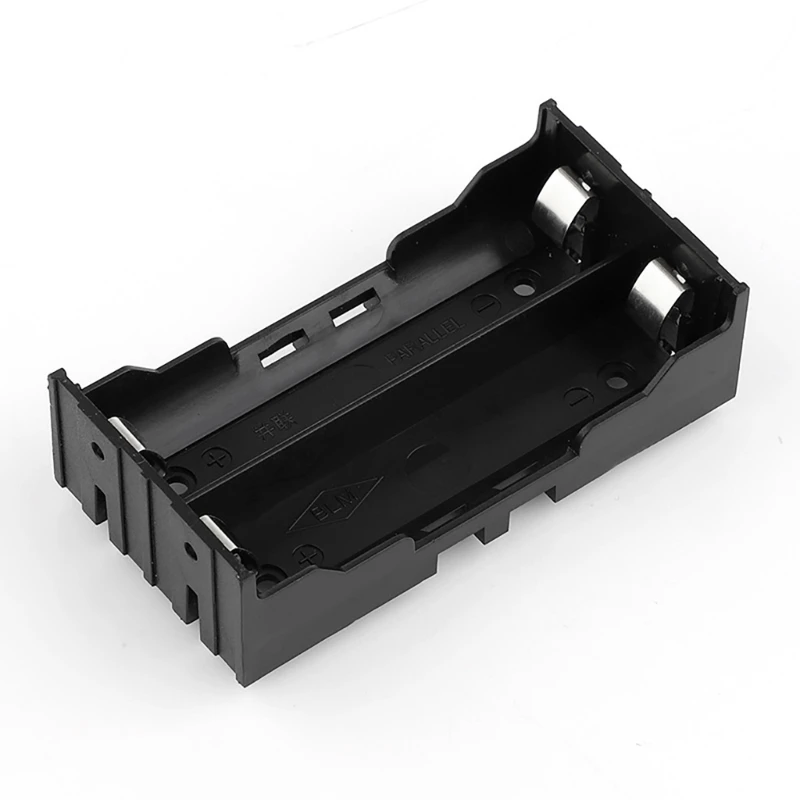 Caja almacenamiento batería segura, soporte caja plástico para baterías 18650 con pasadores