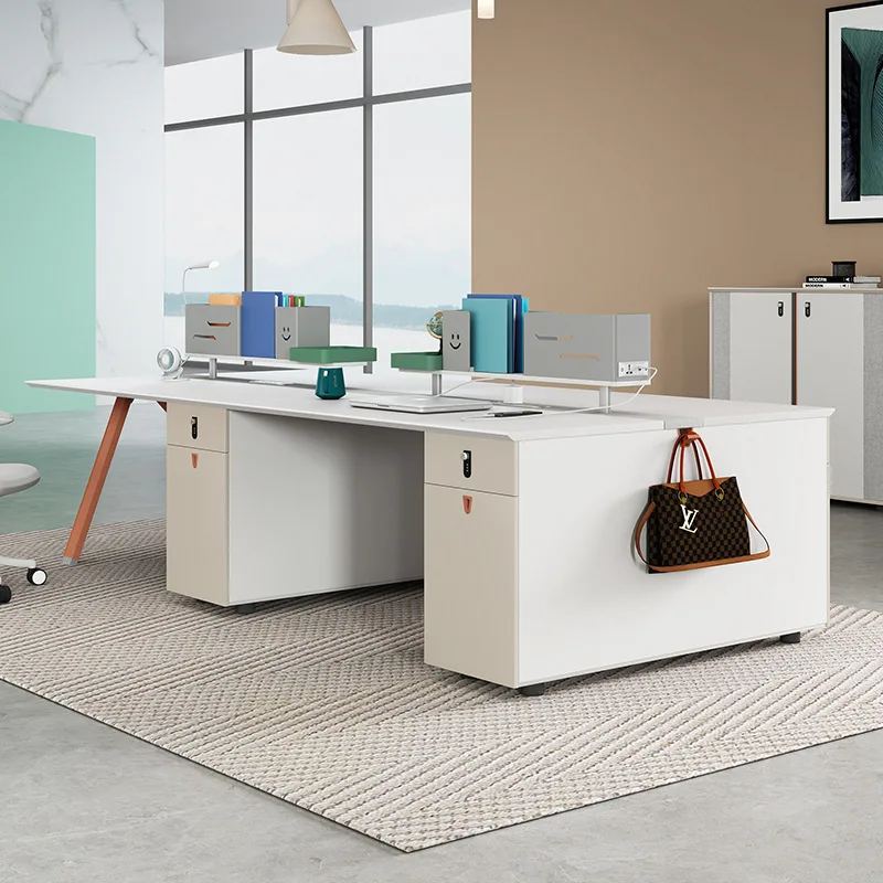 

Staff Desk Single Employee Screen Card Two-person Multi-person Computer Desk