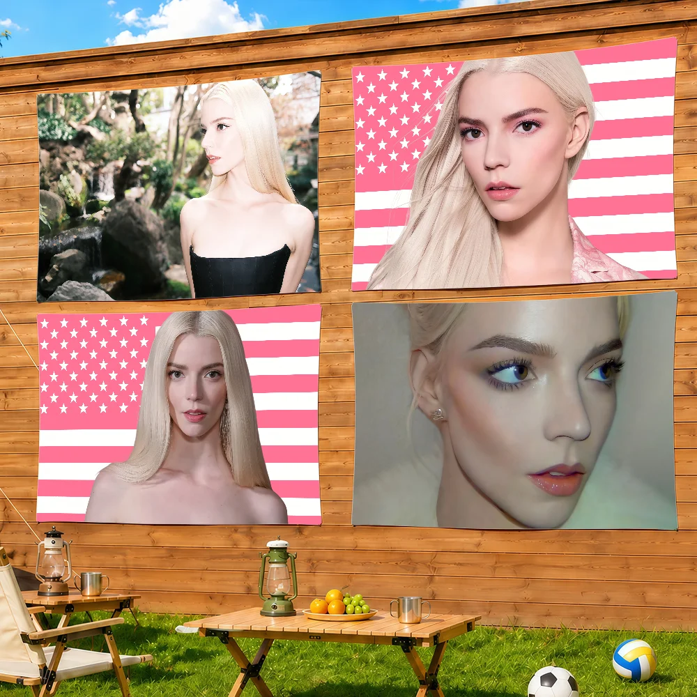 Actor A-Anya Taylor-Joy flag Decorative Home Yard & Garden Decor Banner - Indoor Outdoor Wall Hanging Flag