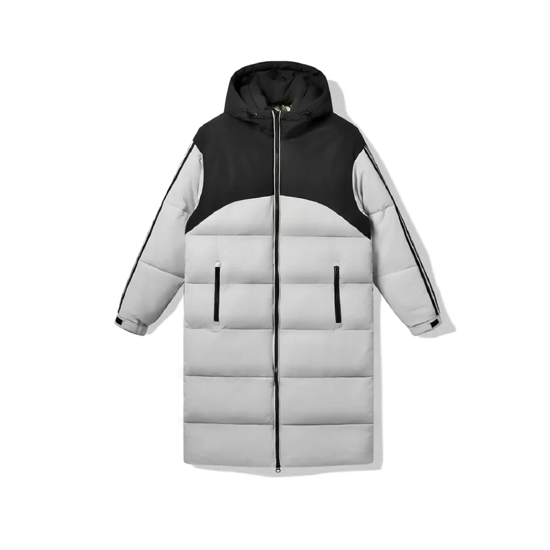 

Зимнее длинное хлопковое пальто 3 доступных цветов, групповая лоскутная цветная форма, школьная форма, хлопковая куртка выше колена, капюшон унисекс