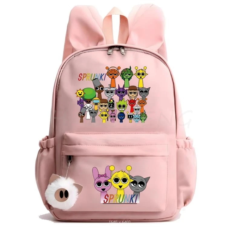 Hot New Sprunki Print Backpack for Girl Boy Student Teenager Children Rucksack Casual Women Cute School Bag Kids Birthday Gift