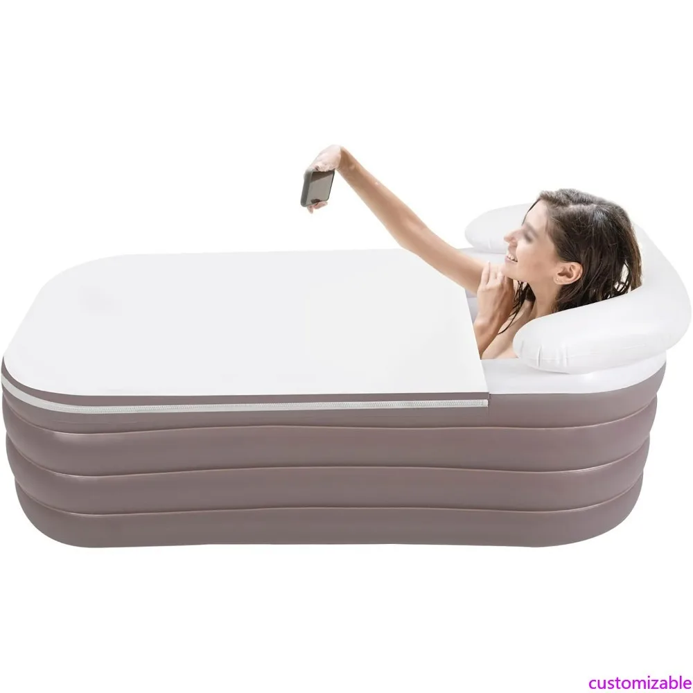 

Portable Folding Unisex Spa Bathtub for Shower Stall - Ideal for Hot and Cold Baths