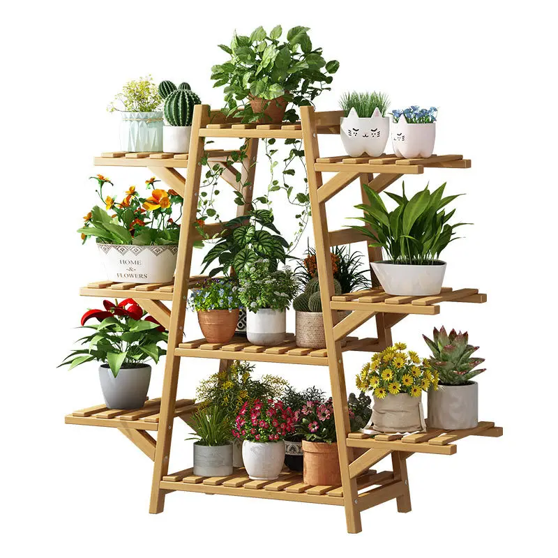 Bamboo Plant Stand Indoor, Corner Plant Stand, Полка для растений, Tiered Plant Stands, Multiple Planter Holder 실내 식물 스탠드