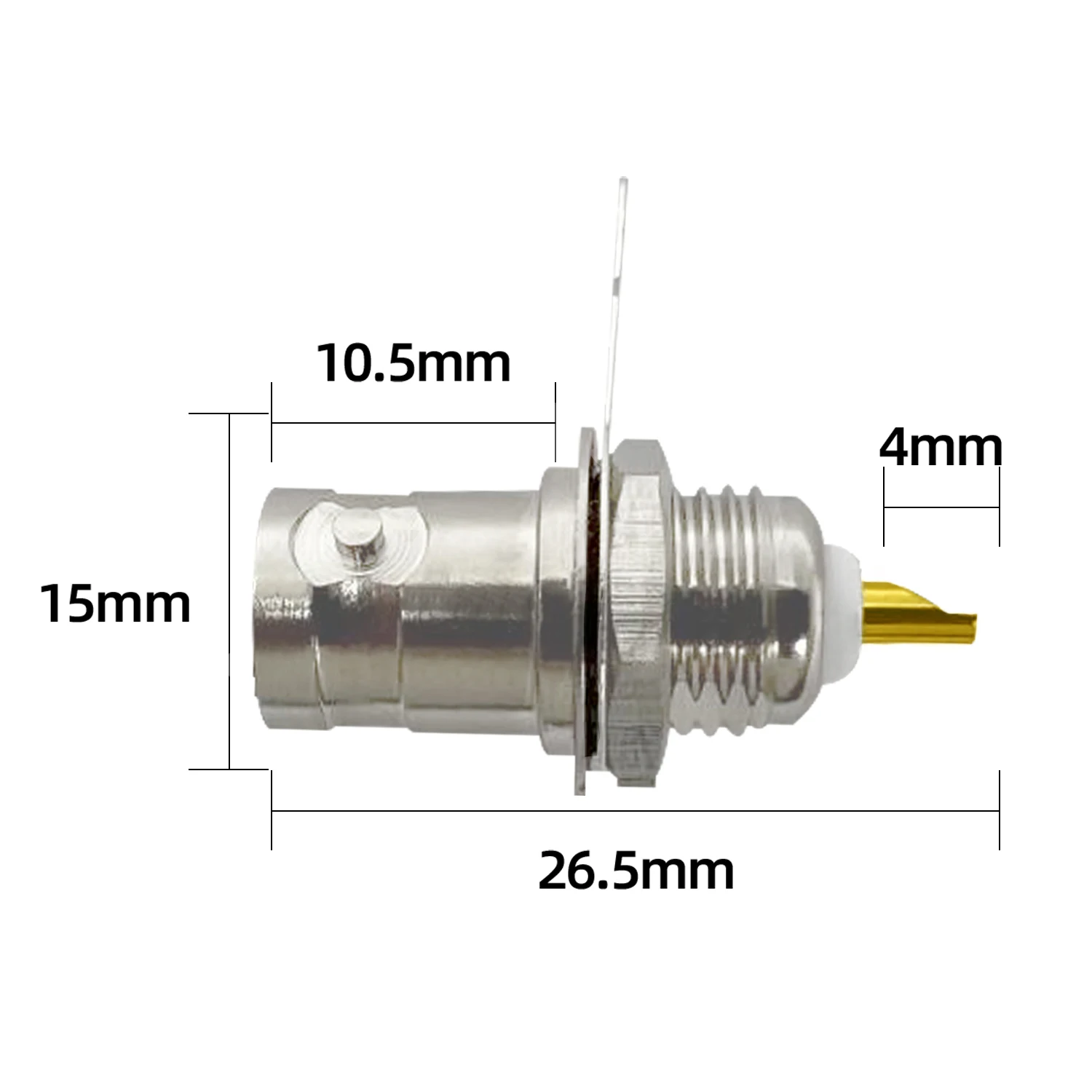 BNC 50 Ohm Female Socket Replacement for Q9 50KY, Pure Copper Solderable Jack Compatible with Oscilloscope Probes & CCTV Cameras