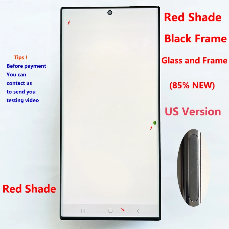 NONE AMOLED 6,8 Zoll mit Defektpunkt für Samsung Galaxy S23 Ultra LCD S918 S918B S918U Display Touch Digitizer Montage 10